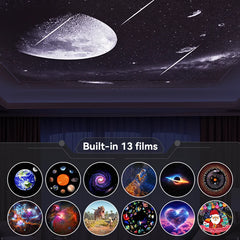 12 IN 1 Galaxy Star Projector with Meteor Ultra Clear Night Light Lamp