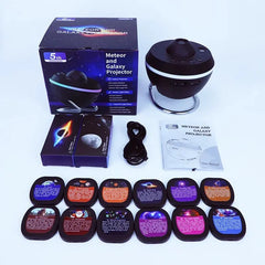 12 IN 1 Galaxy Star Projector with Meteor Ultra Clear Night Light Lamp
